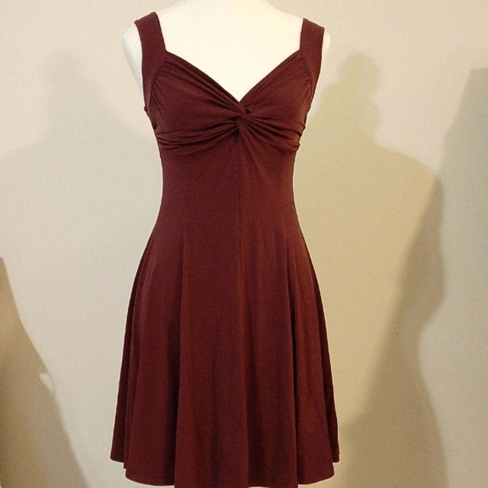 vintage burgundy dress